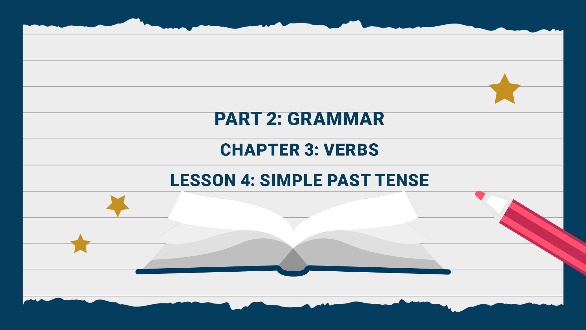 Chapter 3: Verbs - Lesson 3: Simple Past Tense